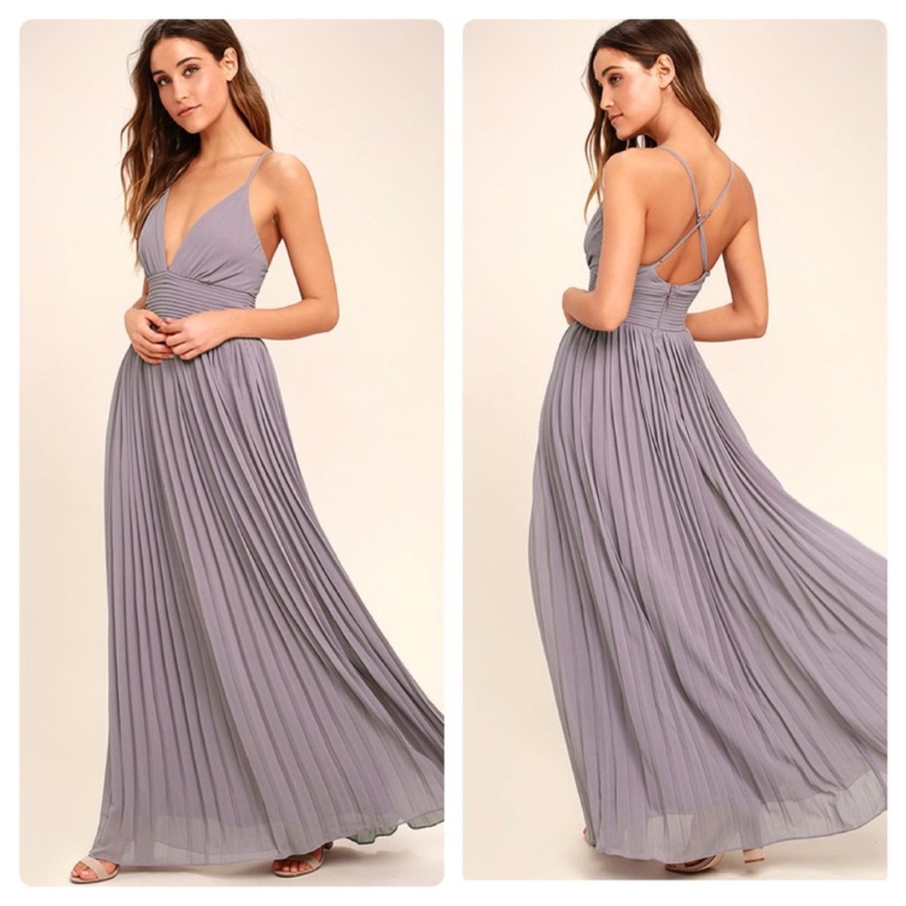 Elegant Lavender Maxi Dress